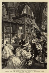 ウェストミンスター寺院のアイスリップチャペルでのワックス作品の表示